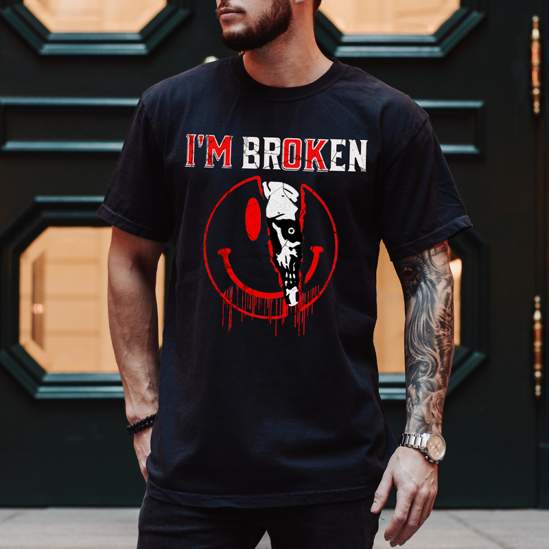 Recovery Comfort Colors T-Shirt | Inspiring Sobriety | I'm BR(OK)EN