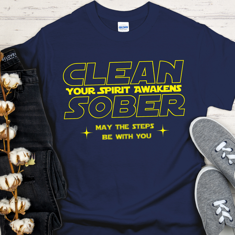 Recovery T-Shirt | Inspiring Sobriety |  Clean & Sober - Your Spirit Awakens