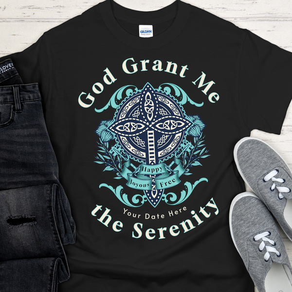 Custom Recovery T-Shirt | Inspiring Sobriety | God Grant Me The Serenity