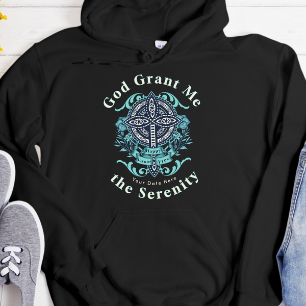 Custom Recovery Hoodie | Inspiring Sobriety |  God Grant Me The Serenity