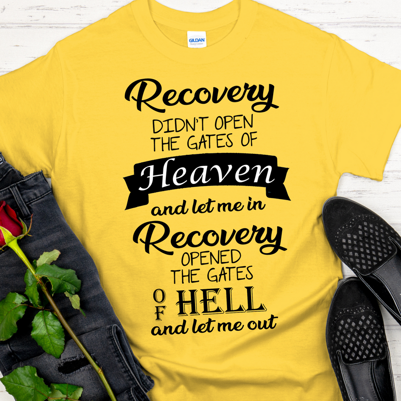 Recovery Unisex T-Shirt | Inspiring Sobriety | Recovery Opened The Gates