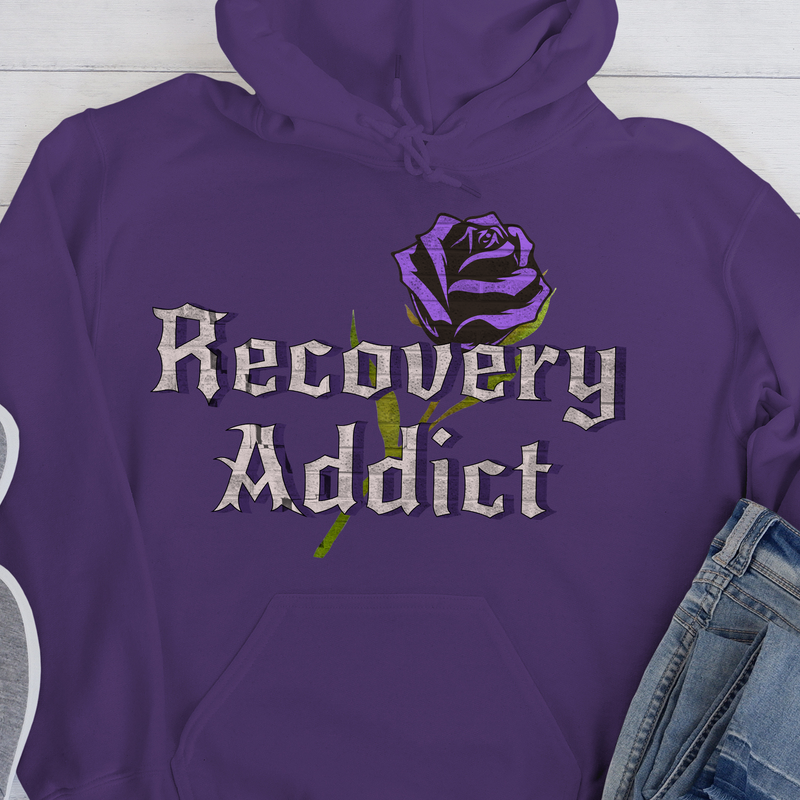 purple Recovery Hoodie | Inspiring Sobriety | Recovery Addict