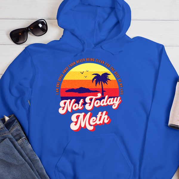 Recovery Hoodie | Inspiring Sobriety | Not Today Meth