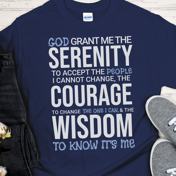 Recovery Unisex T-Shirt | Inspiring Sobriety |  Serenity Prayer w/ a Twist