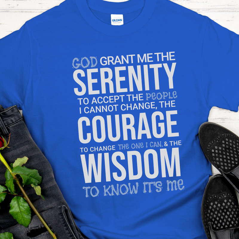 Recovery Unisex T-Shirt | Inspiring Sobriety |  Serenity Prayer w/ a Twist