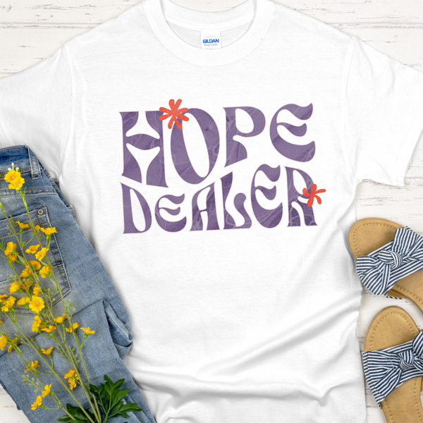white Recovery T-Shirt | Inspiring Sobriety | Hope Dealer