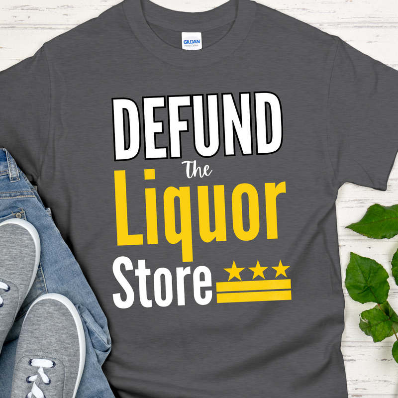 gray Recovery T-Shirt | Inspiring Sobriety |  Defund The Liquor Store