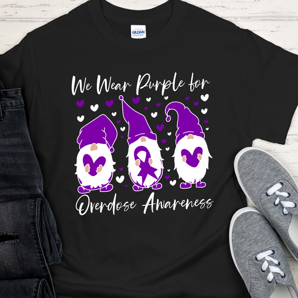 Custom Recovery T-Shirt | Inspiring Sobriety |  We Wear Purple For Overdose Awareness