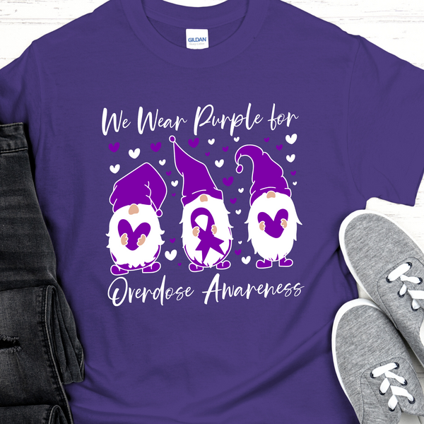 purple Recovery T-Shirt | Inspiring Sobriety |  We Wear Purple For Overdose Awareness