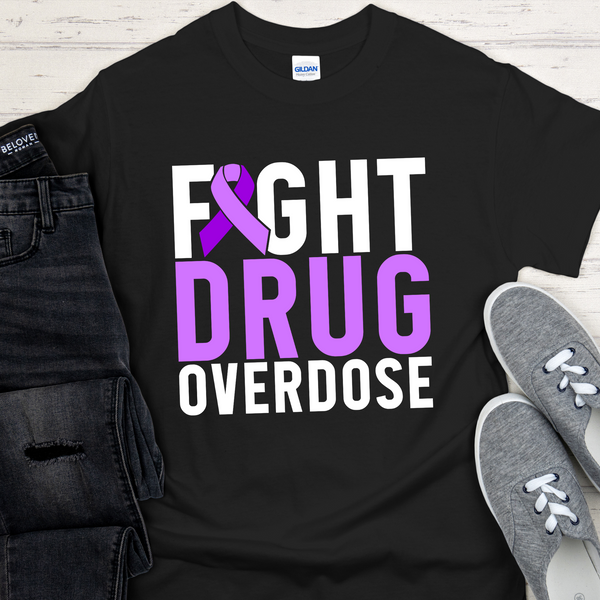 black Recovery T-Shirt | Inspiring Sobriety |  Fight Drug Overdose