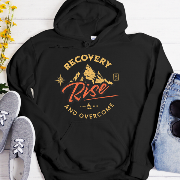 Custom Recovery Hoodie | Inspiring Sobriety |  Recovery - Rise and Overcome