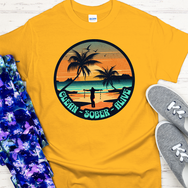 Recovery T-Shirt | Inspiring Sobriety |  Clean Sober & Alive