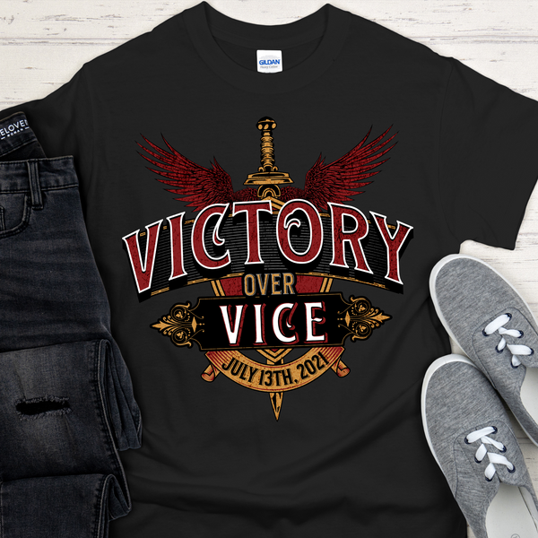 Custom Recovery T-Shirt | Inspiring Sobriety | Victory Over Vice