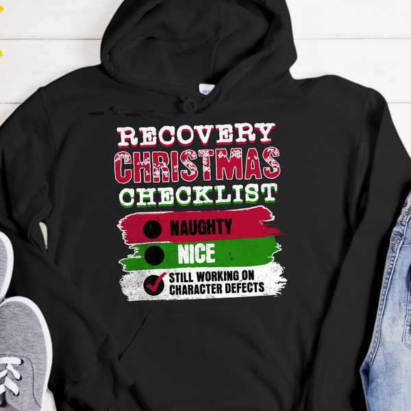 Christmas Recovery Hoodie | Inspiring Sobriety |  Christmas Checklist