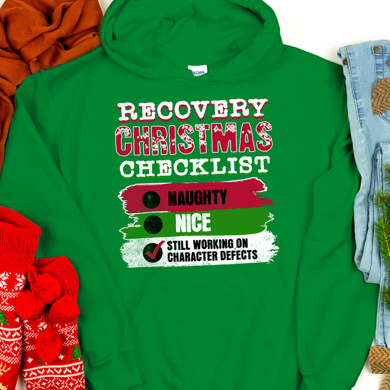 Christmas Recovery Hoodie | Inspiring Sobriety |  Christmas Checklist