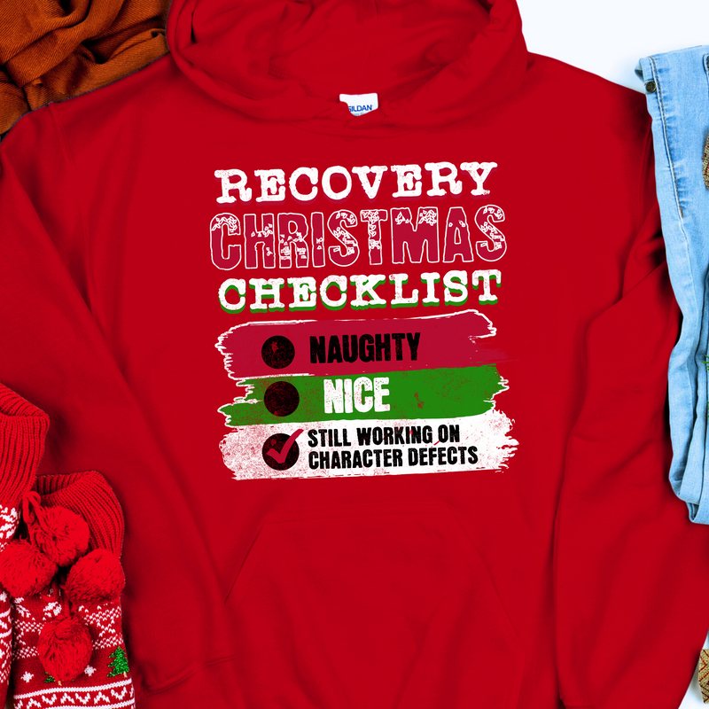 Christmas Recovery Hoodie | Inspiring Sobriety |  Christmas Checklist