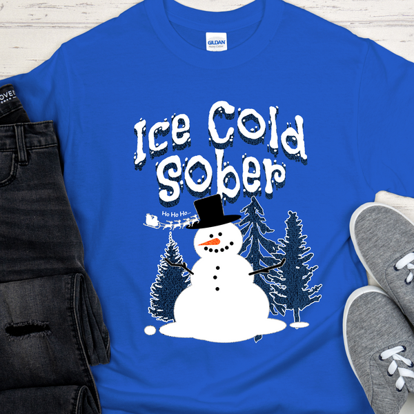 Christmas Recovery T-Shirt | Inspiring Sobriety |   Ice Cold Sober