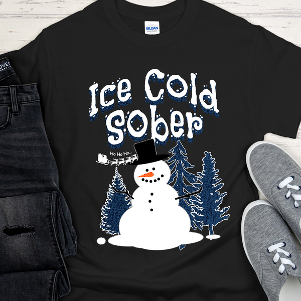 Christmas Recovery T-Shirt | Inspiring Sobriety |   Ice Cold Sober