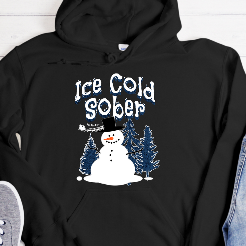 Christmas Recovery Hoodie | Inspiring Sobriety |  Ice Cold Sober