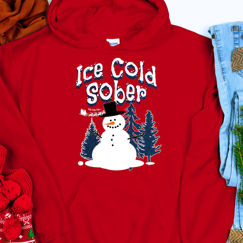 Christmas Recovery Hoodie | Inspiring Sobriety |  Ice Cold Sober