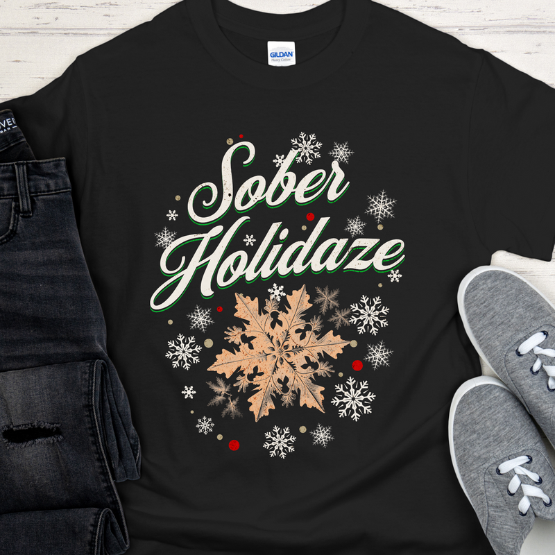 Christmas Recovery T-Shirt | Inspiring Sobriety |  Sober Holidaze