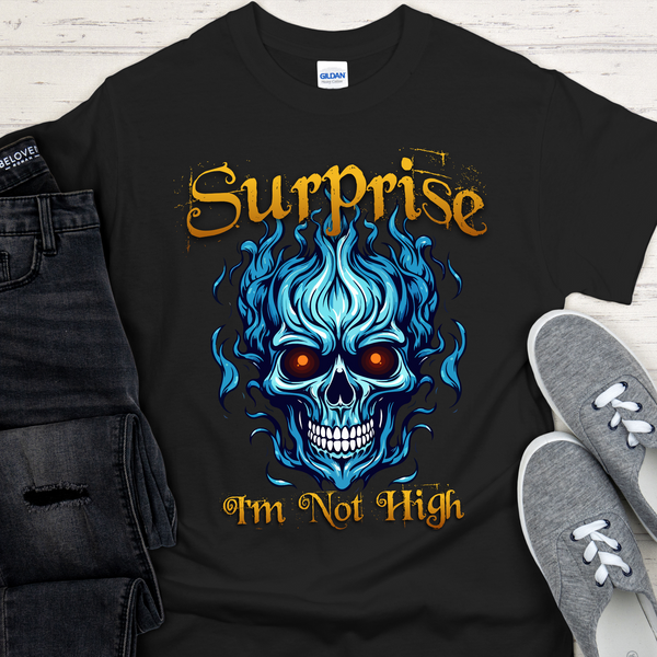 Recovery T-Shirt | Inspiring Sobriety |  Surprise I'm Not High