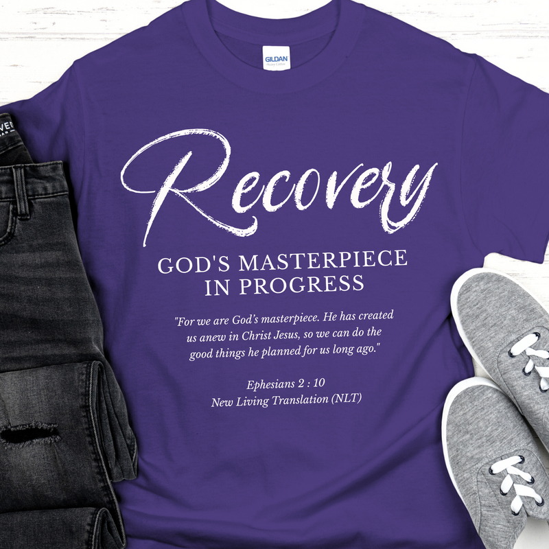 Recovery T-Shirt | Inspiring Sobriety |  Recovery, God's Masterpiece