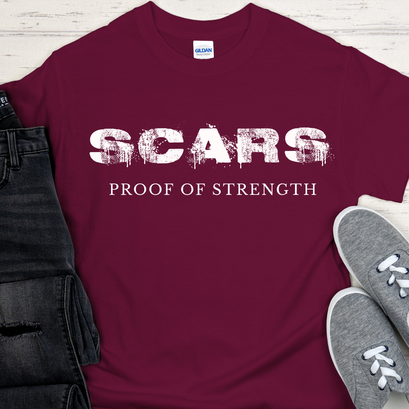 Recovery T-Shirt | Inspiring Sobriety |  Scars - Proof of Strength