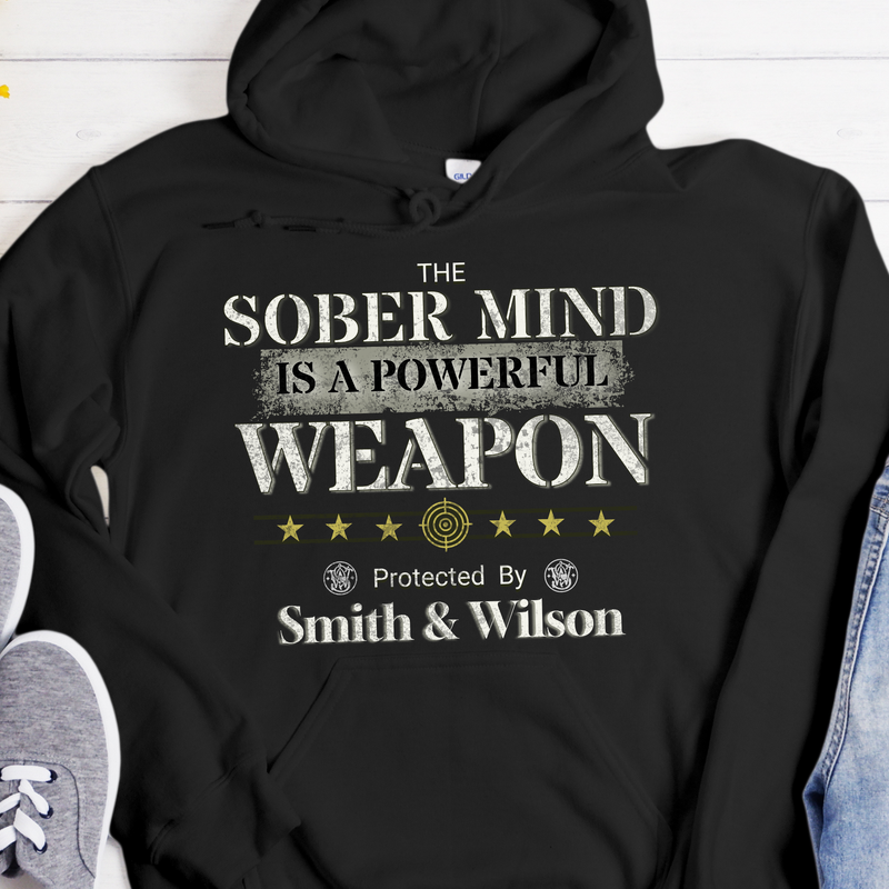 Recovery Hoodie | Inspiring Sobriety |  The Sober Mind  Is a Powerful Weapon
