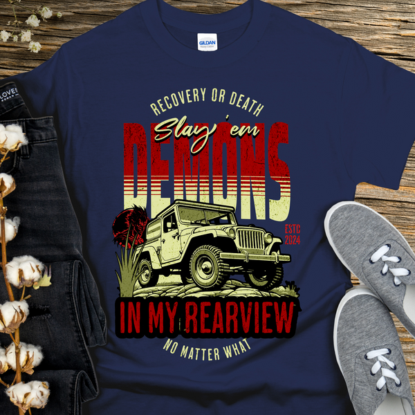 Custom Recovery T-Shirt | Inspiring Sobriety |  Demons In My Rearview