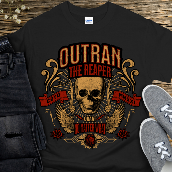 Custom Recovery T-Shirt | Inspiring Sobriety | Outran The Reaper