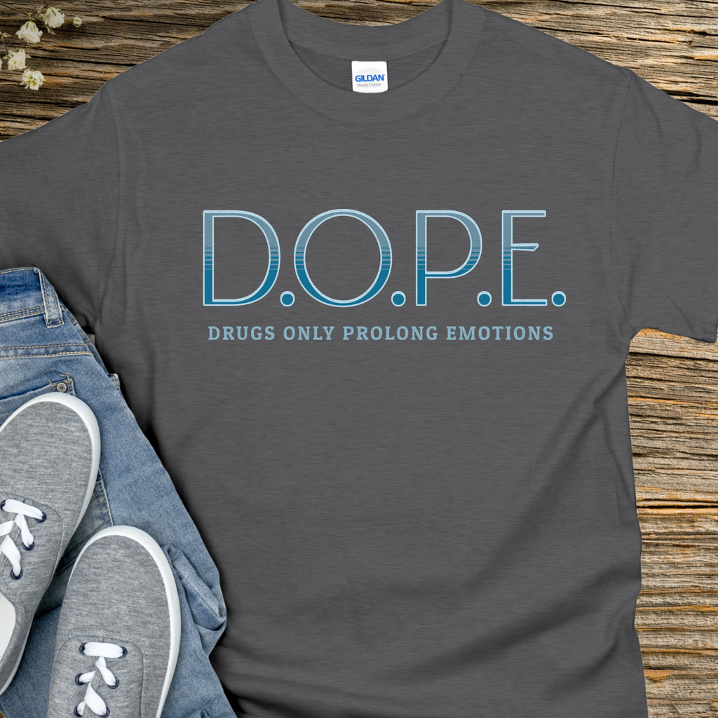 Recovery T Shirt Inspiring Sobriety D O P E