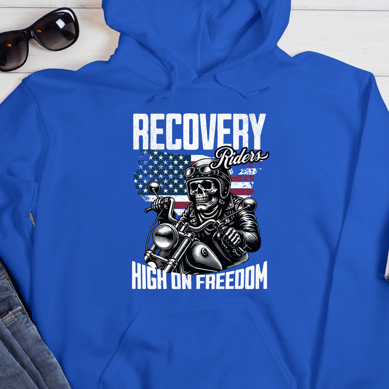 Recovery Hoodie | Inspiring Sobriety |  Recovery Riders  - High On Freedom