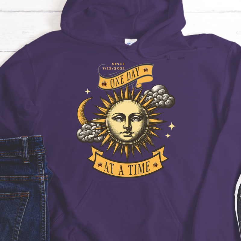 Custom Recovery Hoodie | Inspiring Sobriety |  One Day at a Time