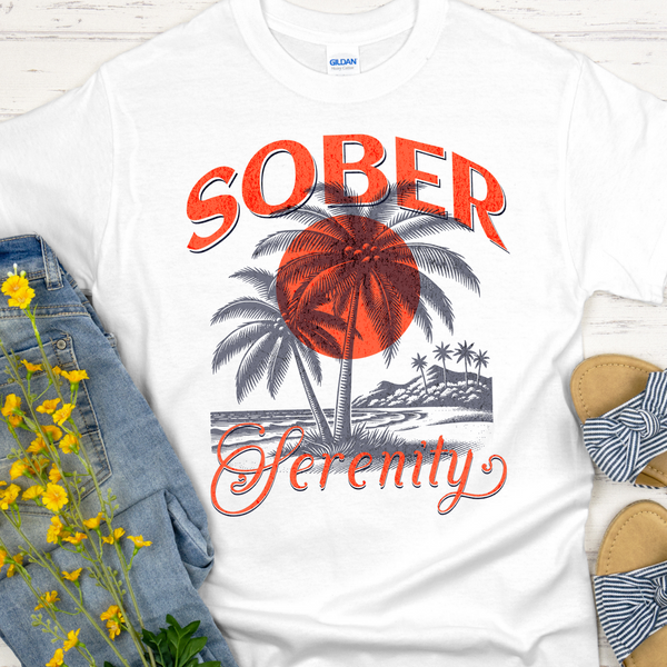 sunset Recovery T-Shirt | Inspiring Sobriety | Sober Serenity