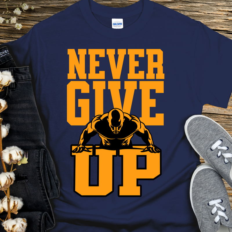 navy blue Recovery T-Shirt | Inspiring Sobriety |  Never Give Up