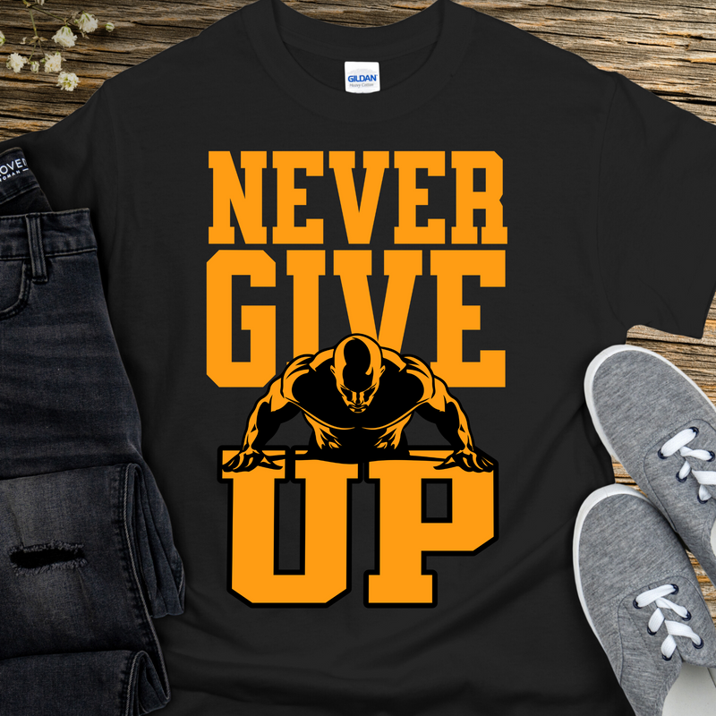 black Recovery T-Shirt | Inspiring Sobriety |  Never Give Up