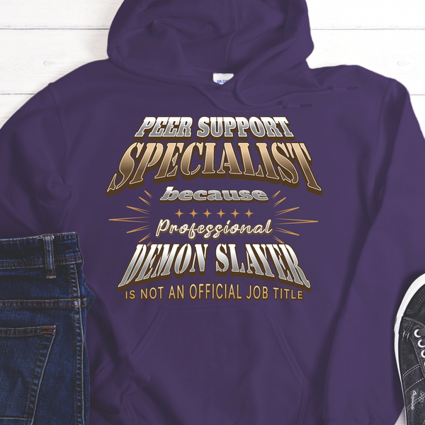purple Recovery Hoodie | Inspiring Sobriety |  Peer Support Specialist (Demon Slayer)