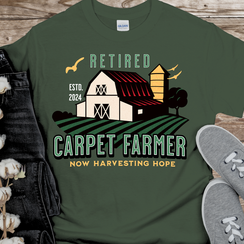 Custom Recovery T-Shirt | Inspiring Sobriety |  Retired Carpet Farmer