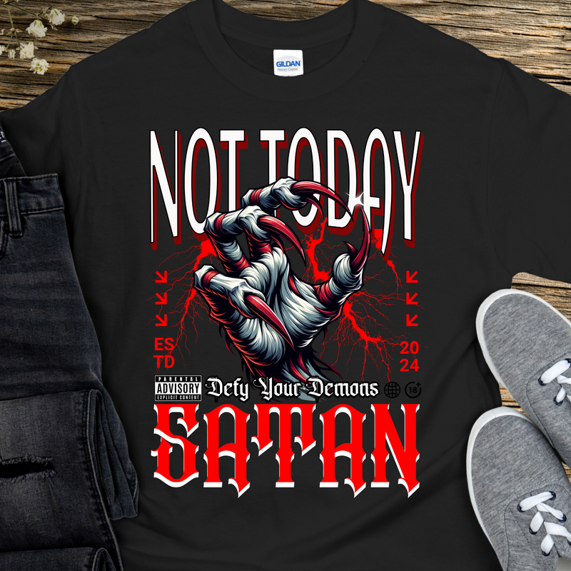 Recovery T-Shirt | Inspiring Sobriety |  Not Today Satan