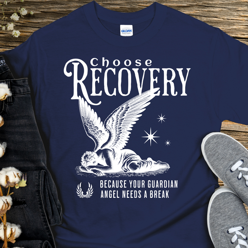 Recovery T-Shirt | Inspiring Sobriety |  Choose Recovery - Guardian Angel