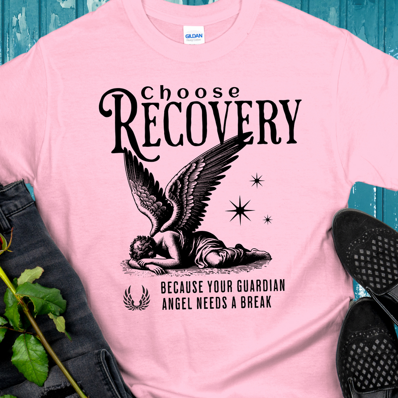 Recovery T-Shirt | Inspiring Sobriety |  Choose Recovery - Guardian Angel