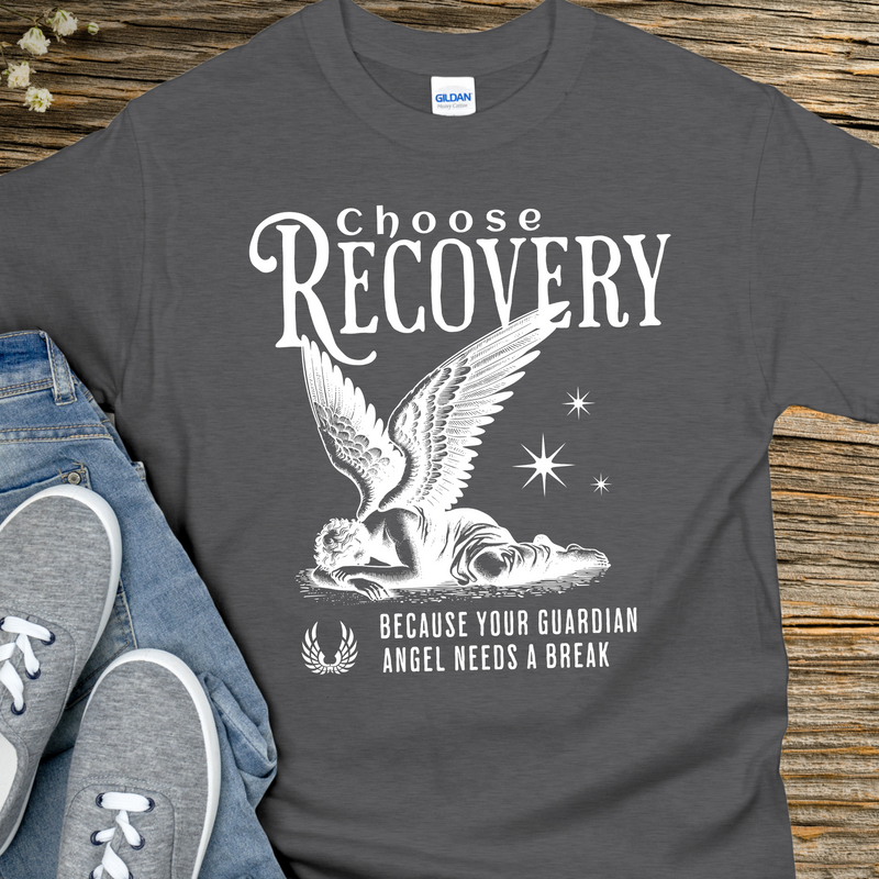 Recovery T-Shirt | Inspiring Sobriety |  Choose Recovery - Guardian Angel