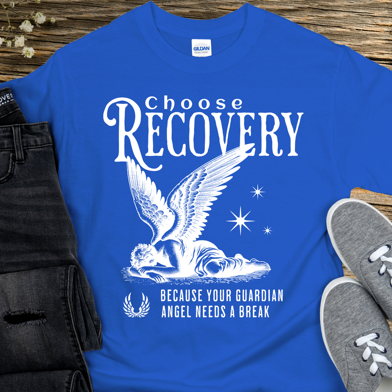 Recovery T-Shirt | Inspiring Sobriety |  Choose Recovery - Guardian Angel