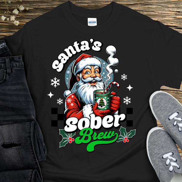 Christmas Recovery T-Shirt | Inspiring Sobriety |   Santa's Sober Brew