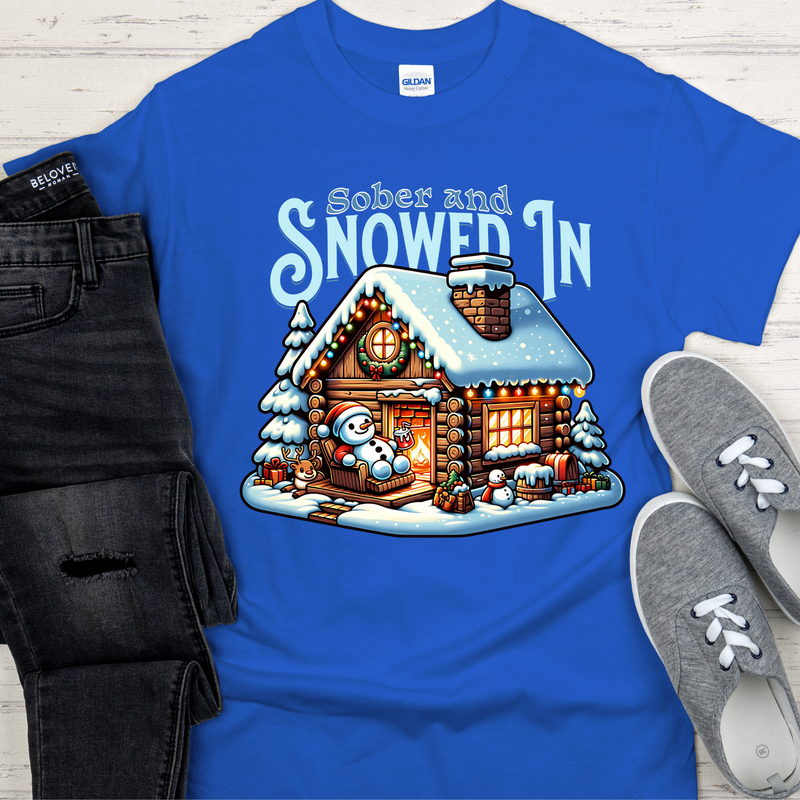 Christmas Recovery T-Shirt | Inspiring Sobriety |   Sober & Snowed In