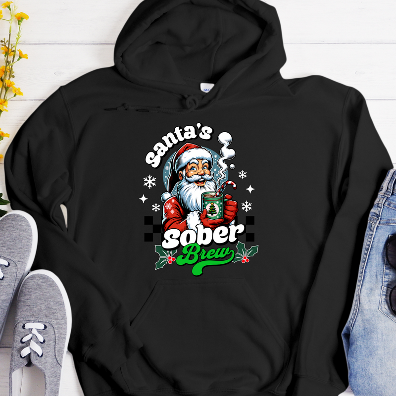 Christmas Recovery Hoodie | Inspiring Sobriety |  Santa's Sober Brew