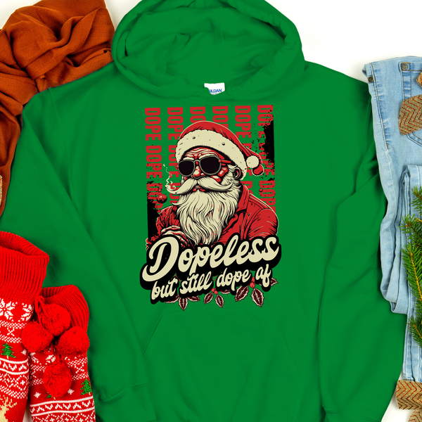 Christmas Recovery Hoodie | Inspiring Sobriety |  Dopeless But Dope AF Santa