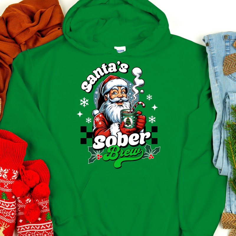 Christmas Recovery Hoodie | Inspiring Sobriety |  Santa's Sober Brew