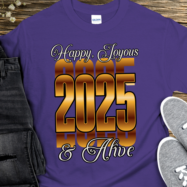 Recovery T-Shirt | Inspiring Sobriety |  Happy Joyous & Alive in 2025